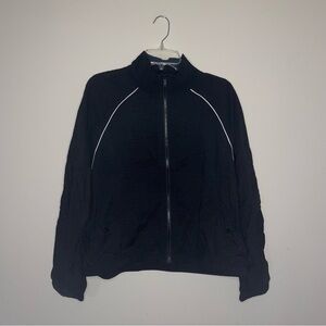 Avia Black Bomber Jacket with White Accents
